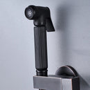 GobekUsa Black Bidet Faucet with Single Handle, Wall Mounted, Cold Water, Brass Sprayer Head