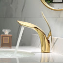 GobekUsa Gold Brass Basin Faucet | Single Handle Mixer Tap for Bathroom Sink