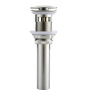 GobekUsa Brushed Nickel Faucet Vanity Sink Pop-up Drain Stopper Overflow Drainer