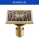 GobekUsa Antique Brass Shower Drain Cover Euro Art Carved Bathroom Strainer