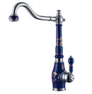GobekUsa Brass Porcelain Kitchen Faucet, Chrome Finish Swivel Basin Sink Mixer