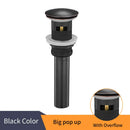 GobekUsa Brass Black Vessel Sink Pop Up Drain Stopper With Overflow – HJ-0618H