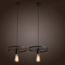 GobekUsa Industrial Iron Wheel Chandelier for Dining Room, Restaurant, and Cafe