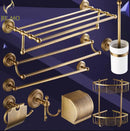 GobekUsa Copper Bathroom Accessories Set: Towel Rack, Bar, Cup Holder, Paper Holder, Cloth Hook