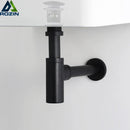 GobekUsa Antique Brass Round Siphon P-Trap Bathroom Vanity Basin Pop-Up Drain