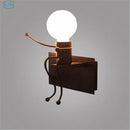GobekUsa Cartoon Children Iron Wall Lamps for Nordic Modern Living Bedroom Decor
