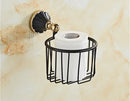 GobekUsa Gold Black Bathroom Accessories Set, Towel Bar, Toilet Brush Holder, Paper Holder