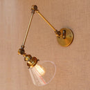 GobekUsa Antique Brass Loft Industrial Wall Lamp Swing Arm Sconce