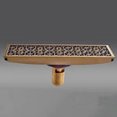 GobekUsa Euro Antique Brass Carved Floor Drain Cover for Bathroom Bath Accessories