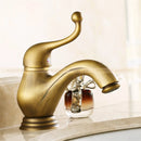 GobekUsa Antique Brass Single Handle Deck Mount Bathroom Sink Faucet.