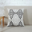 GobekUsa Grey Pink Geometric Embroidered Cushion Cover, 45x45cm