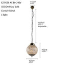 GobekUsa Crystal Empire Ball Chandelier for Living Room Bedroom Hotel