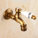 GobekUsa Brass Antique Bibcock Faucet for Garden and Laundry, Cold Water Tap