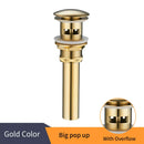 GobekUsa Brass Black Vessel Sink Pop Up Drain Stopper With Overflow – HJ-0618H