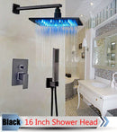 GobekUsa LED Rainfall Shower Set with Handheld Spray and Tub Spout