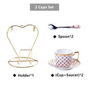 GobekUsa Gold Porcelain Coffee & Tea Set, Elegant Bone China Luxury Ceramics
