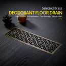 GobekUsa Euro Antique Brass Art Carved Floor Drain Cover DL8547