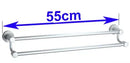 GobekUsa Double Towel Bar: High Quality Aluminium Round Towel Holder for Bathroom