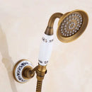 GobekUsa Antique Brass Shower Set with 3-Way Diverter and Handshower