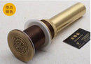 GobekUsa Brass Bathroom Sink Push-down Pop Up Drain - High Quality Lavatory Faucet Accessories