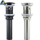 GobekUsa Brushed Nickel Faucet Vanity Sink Pop-up Drain Stopper Overflow Drainer