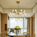 GobekUsa LED Firefly Chandelier: Modern Tree Branch Ceiling Lamp for Stylish Home Decor