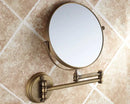 GobekUsa Antique Brass Wall Mirror 3x Magnification 8" Round Dual Side Folding Makeup Mirror