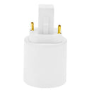 GobekUsa LED Bulb Holder Socket Converter G24 to E27 Adapter - White