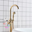 GobekUsa Gold Tub Sink Faucet with Handshower