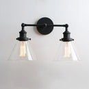 GobekUsa Funnel Glass Metal Wall Light Double Heads Sconce Lamp Fixtures