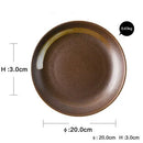 GobekUsa Ceramic Dinner Plate Set - Round Solid Pattern, Made of Ceramic
