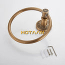 GobekUsa Antique Brass Towel Ring - Wall-Mounted Round Towel Holder for Bathroom