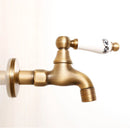 GobekUsa Brass Antique Bibcock Faucet for Garden and Laundry, Cold Water Tap