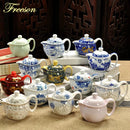 GobekUsa Ceramic Kung Fu Teapot with Dragon Design 350ml - Handmade Porcelain Tea Pot