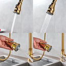 GobekUsa Gold Brass Kitchen Faucet Rotatable Mixer Tap Single Handle Hot&Cold Water