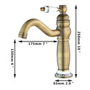 GobekUsa Antique Brass Swivel Bathroom Faucet Mixer Tap with Single Handle