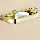 GobekUsa Gold Bathroom Accessories Set: Towel Shelf, Towel Bar, Paper Holder, Cloth Hook