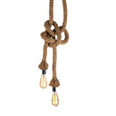 GobekUsa Hemp Rope Pendant Light E27 Industrial Loft Restaurant Coffee Personality Lamp