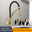 GobekUsa LED Kitchen Faucet with Rubber Design and Single Handle Pull Down