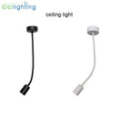 GobekUsa Gooseneck Ceiling Light: E27 Hose Industrial Track LED Spot Lamp, Adjustable, Black White