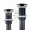 GobekUsa Brass Black Pop Up Drain Stopper with Overflow for Vessel Sink