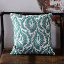 GobekUsa Blue Geometric Embroidered Canvas Cotton Cushion Cover 45x45cm