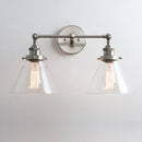 GobekUsa Funnel Glass Metal Wall Light Double Heads Sconce Lamp Fixtures