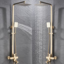 GobekUsa Brushed Gold Rain Shower Bath Faucet Wall Mounted - Shower Set Mixer
