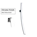 GobekUsa 70cm Wall Mounted Black Bronze Waterfall Basin Mixer Tap