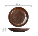 GobekUsa Ceramic Dinner Plate Set - Round Solid Pattern, Made of Ceramic