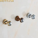 GobekUsa Crystal Chrome Wall Hook for Bathroom Robes & Clothes - Copper Material