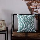 GobekUsa Blue Geometric Embroidered Canvas Cotton Cushion Cover 45x45cm