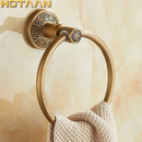 GobekUsa Antique Brass Towel Ring - Wall-Mounted Round Towel Holder for Bathroom