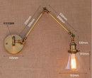 GobekUsa Antique Brass Loft Industrial Wall Lamp Swing Arm Sconce